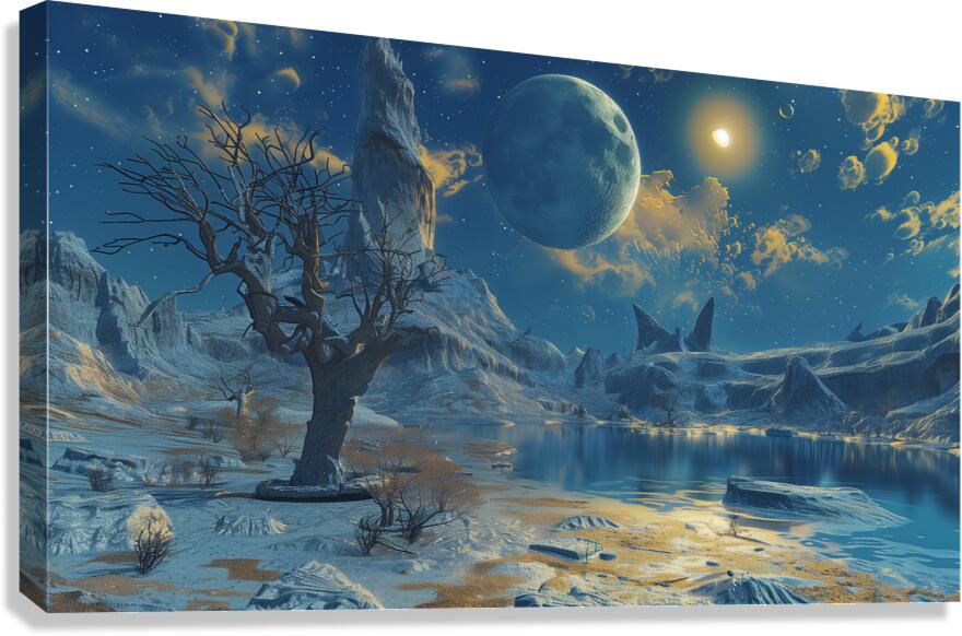 a mesmerizing landscape textured three dimensio 8 Canvas Print