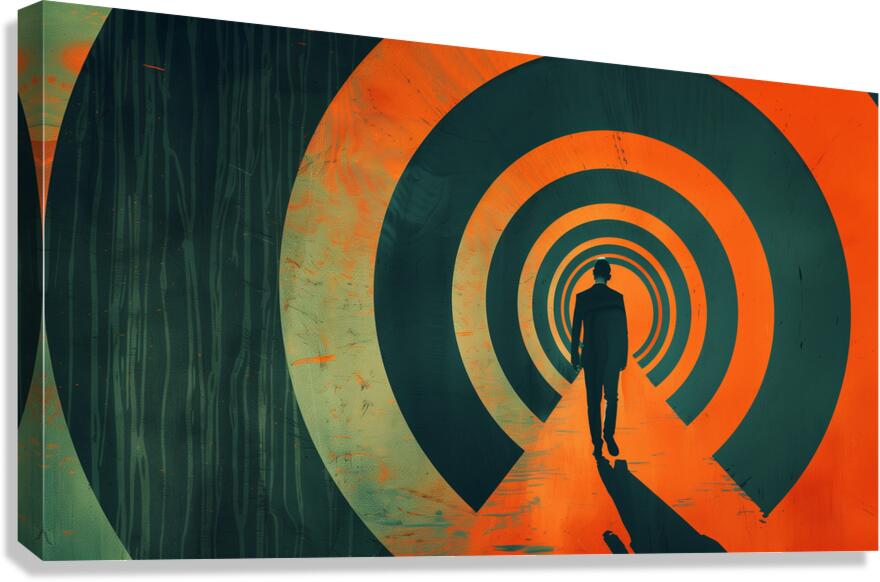 A minimal and weird design with a color scheme  7 Canvas Print