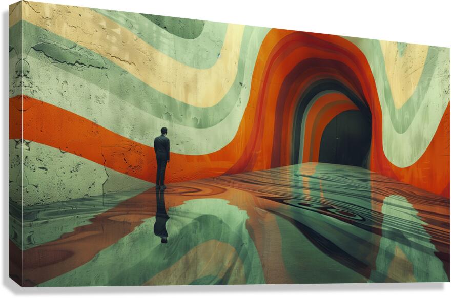 A minimal and weird design with a color scheme  c 1717456630.4596 Canvas Print