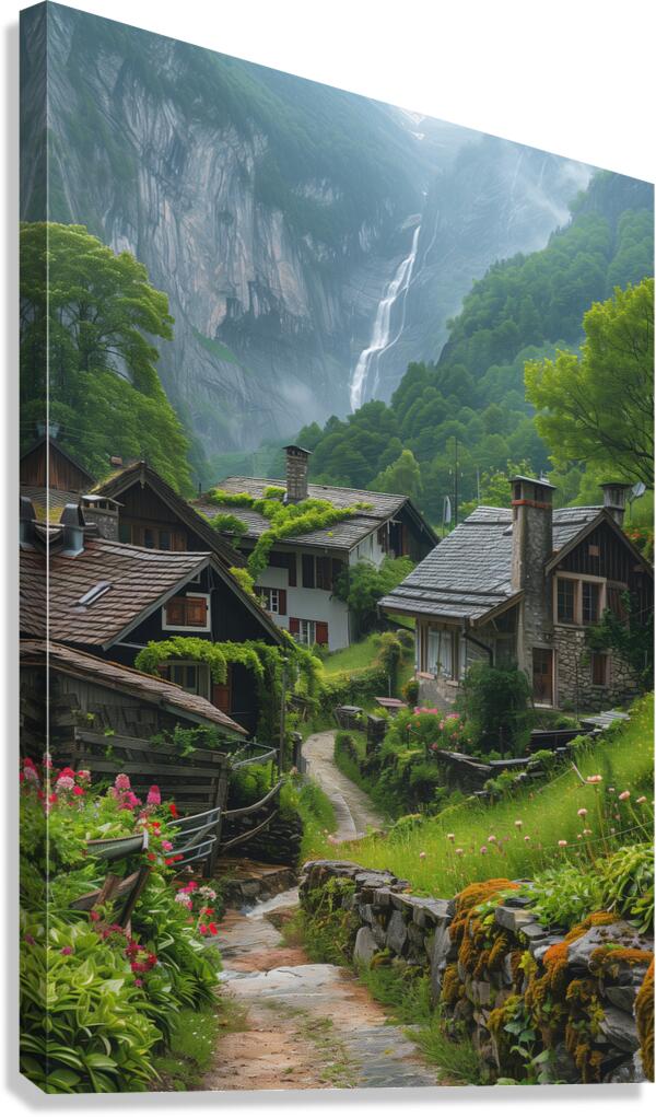 A remote village of foroglio switzerland breath 9 Canvas Print