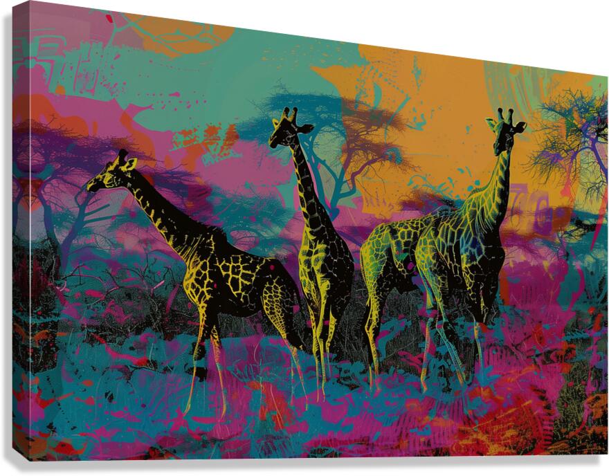 African Animals Concert Color Field Art   ar 32 b 1717851937.2556 Canvas Print