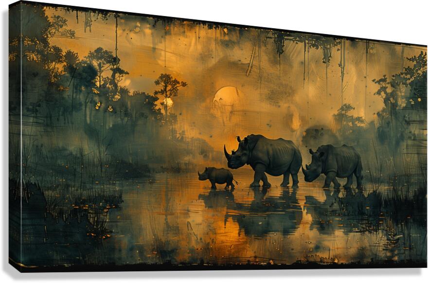 An awe inspiring portrayal of a family of Javan 7 Canvas Print