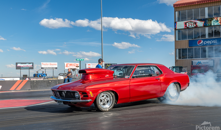 Rizner Racings 1970 Pro Street Mustang Burnout at Bandimere Speedway by ...