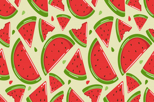 cute watermelon seamless pattern Print