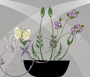 flower butterfliy pot