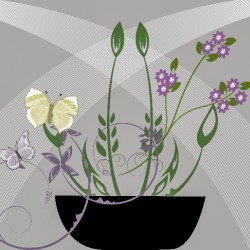 flower butterfliy pot