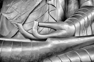 Silver Buddha Lotus Pose