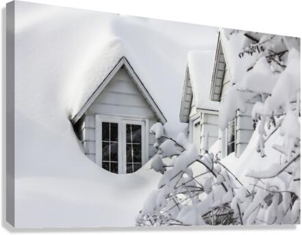 Fenetres enneigees Canvas Print