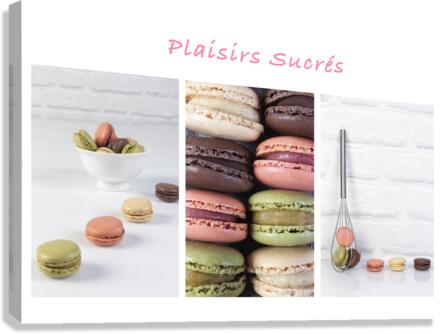 Triptyque Macarons Canvas Print