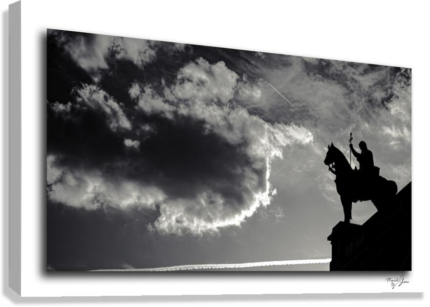 Silhouette of the Templar  Canvas Print