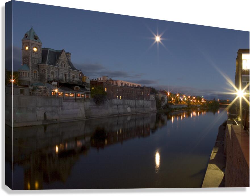 Night Galt Ontario  Canvas Print