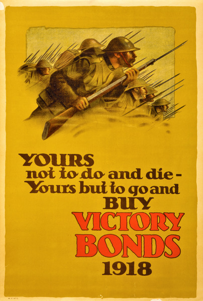 Canadian World War Victory Bonds Vintage Propaganda Poster circa 1918 by Canadian Retro