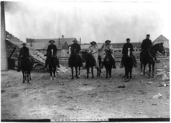 Northwest Mounted Police Scouts - Macleod Northwest Territories - circa 1917 by Canadian Retro