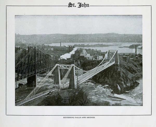 Saint John New Brunswick Canada - Reversing Falls and Bridge - circa 1910 by Canadian Retro