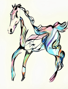 modern horse wall art