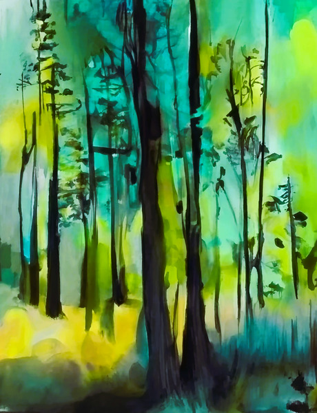 Forest Trend Painting by Aroness