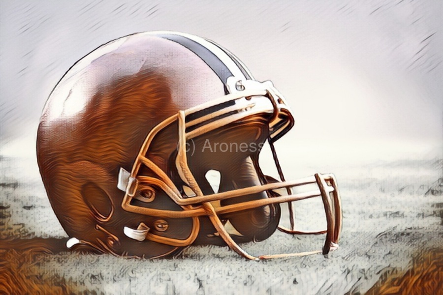 painting american football helmet for wall decora by Aroness Wall Art