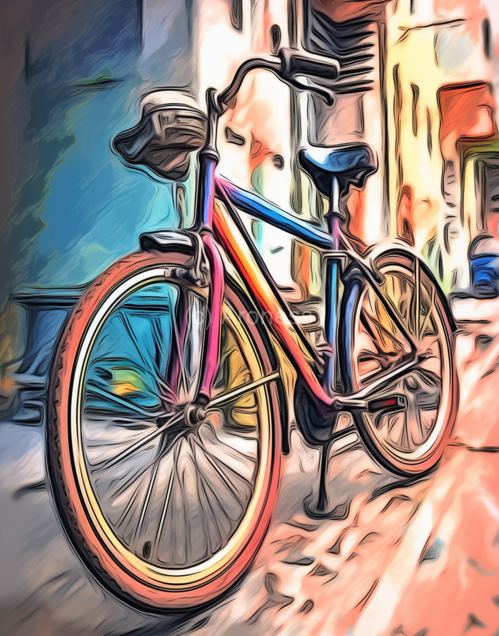 painting for bike lovers by Aroness Wall Art