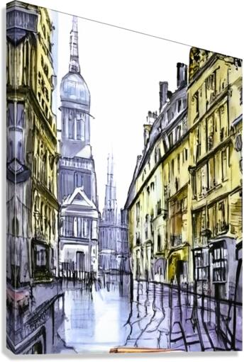 Modern painting for living room My city that I lo Canvas Print