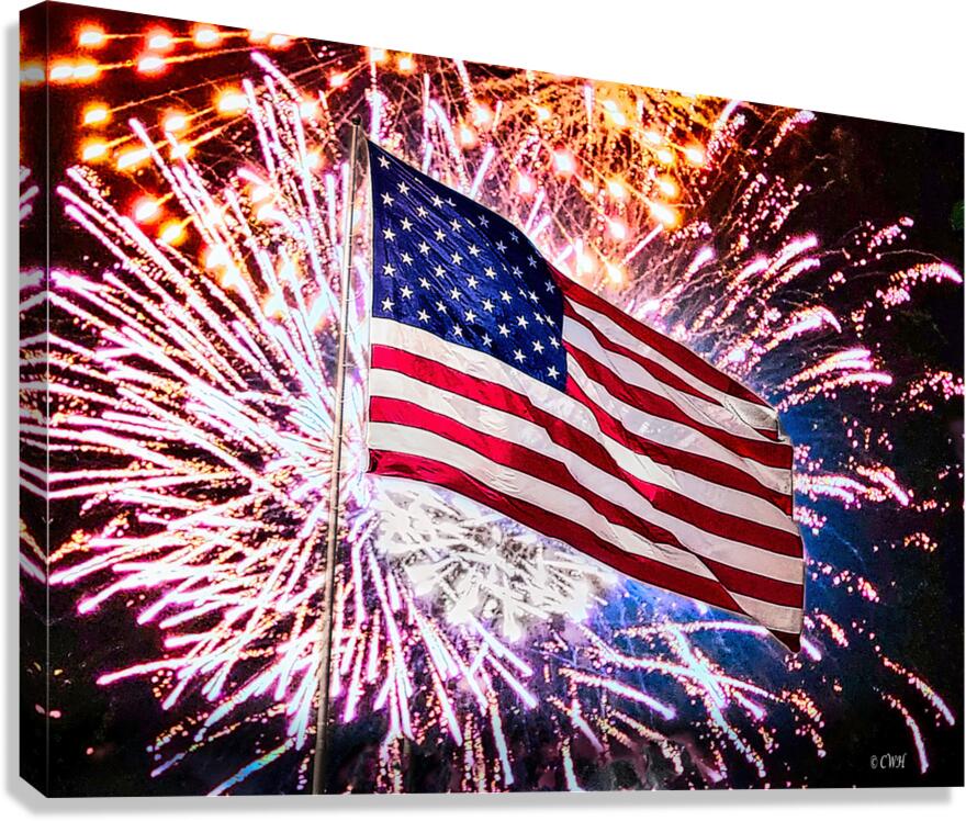 ROCKETS GLARE Our Flag Still There  Canvas Print