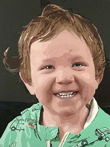 FITZ portrait from paint by numbers by Ellen