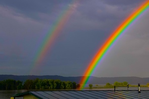 DOUBLE RAINBOW MEANS TWICE THE GOLD