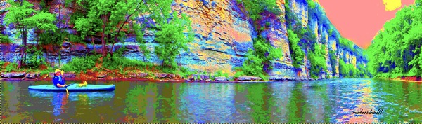 CHIMNEY ROCK RIVER COLOR by Bob Modersohn