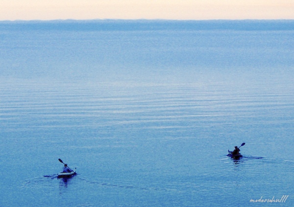 LAKE SUPERIOR PADDLERS by Bob Modersohn