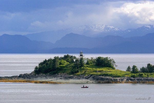 LIGHTHOUSE ALASKA ISLAND by Bob Modersohn