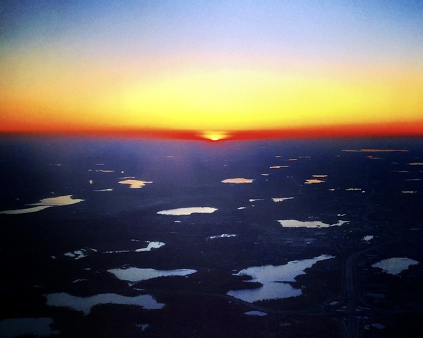 SUNSET OVER MINNESOTA LAKES by Bob Modersohn