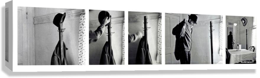 COAT RACK CAFE Canvas Print