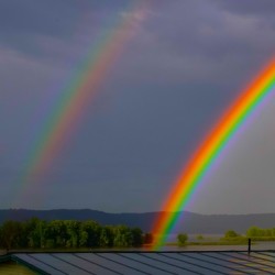 DOUBLE RAINBOW MEANS TWICE THE GOLD