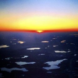 SUNSET OVER MINNESOTA LAKES