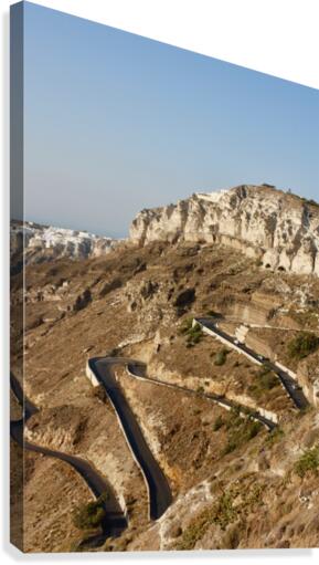 Santorini Switchbacks Canvas Print