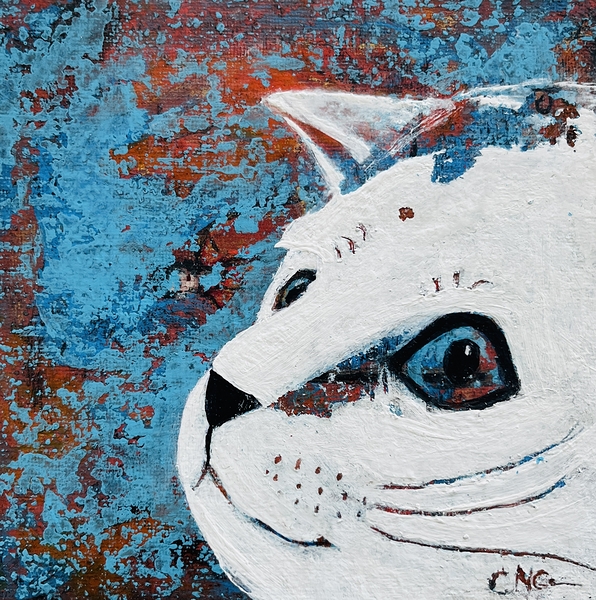 Blue kitty  Print