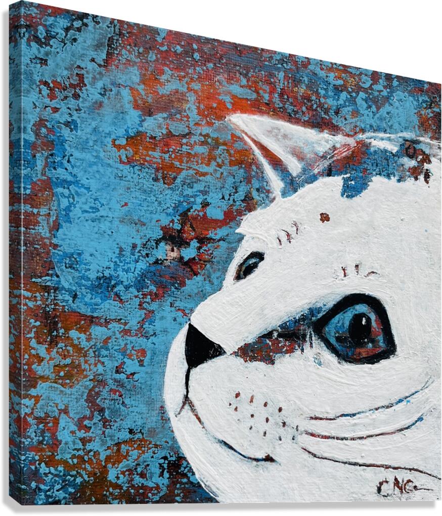 Blue kitty  Canvas Print