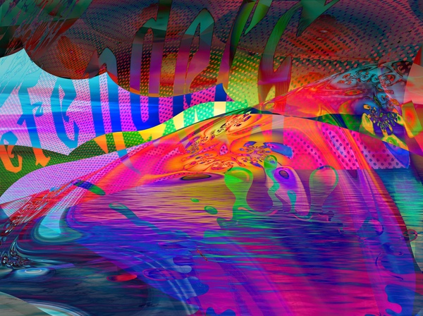 Splashing bread Print