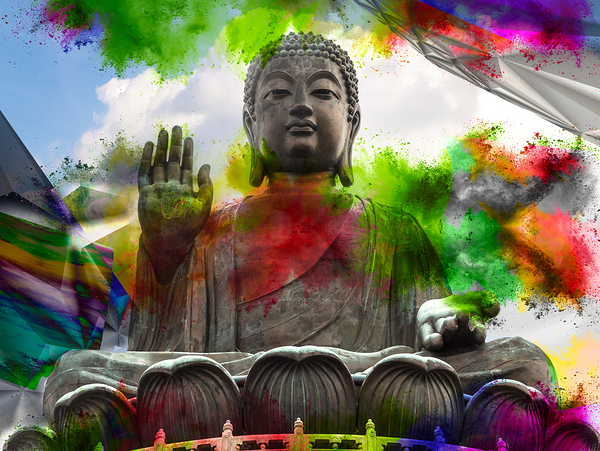 Buddha s sky view Print