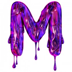 letter M dripping