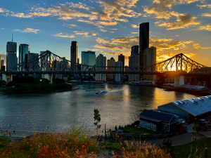 Brisbane Bridge at Sunset 2