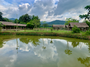 Farm Reflection on the Lake