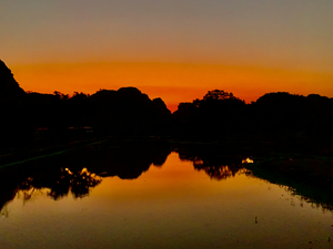 Orange Reflections over the Lake