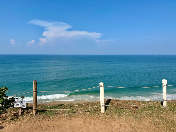 Beach Down the Cliff Print