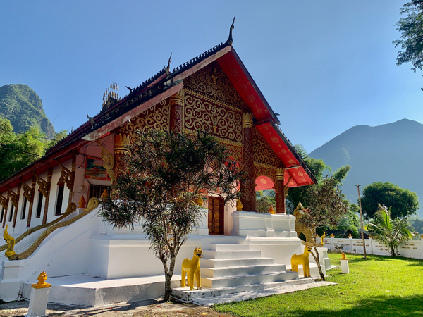 Beautiful Buddhist Temple in Muang Ngoy Laos by Jimmy Roy Photos