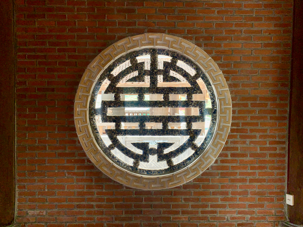 Brickwall with Temple Window Print