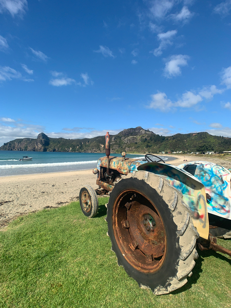 Colorful Tractor on the Beach by Jimmy Roy Photos