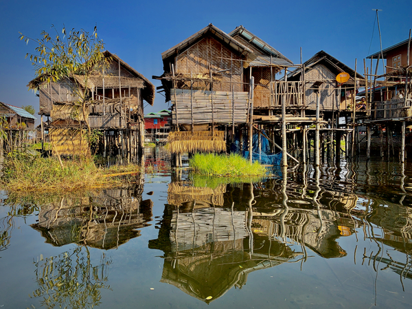 Inle Lake Reflections Print