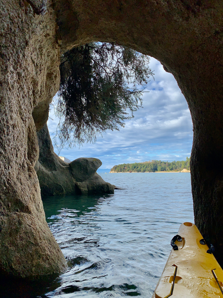 Kayaking Out of a Cave by Jimmy Roy Photos