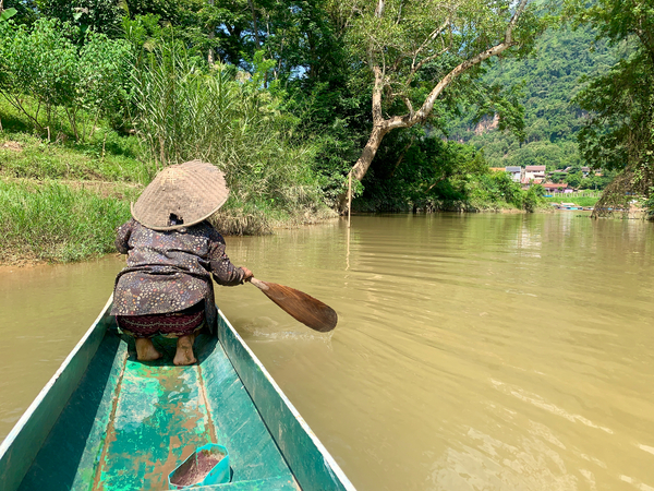 Lady Paddling Print