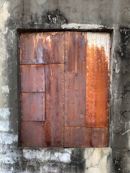 Blocked Metal Window Print